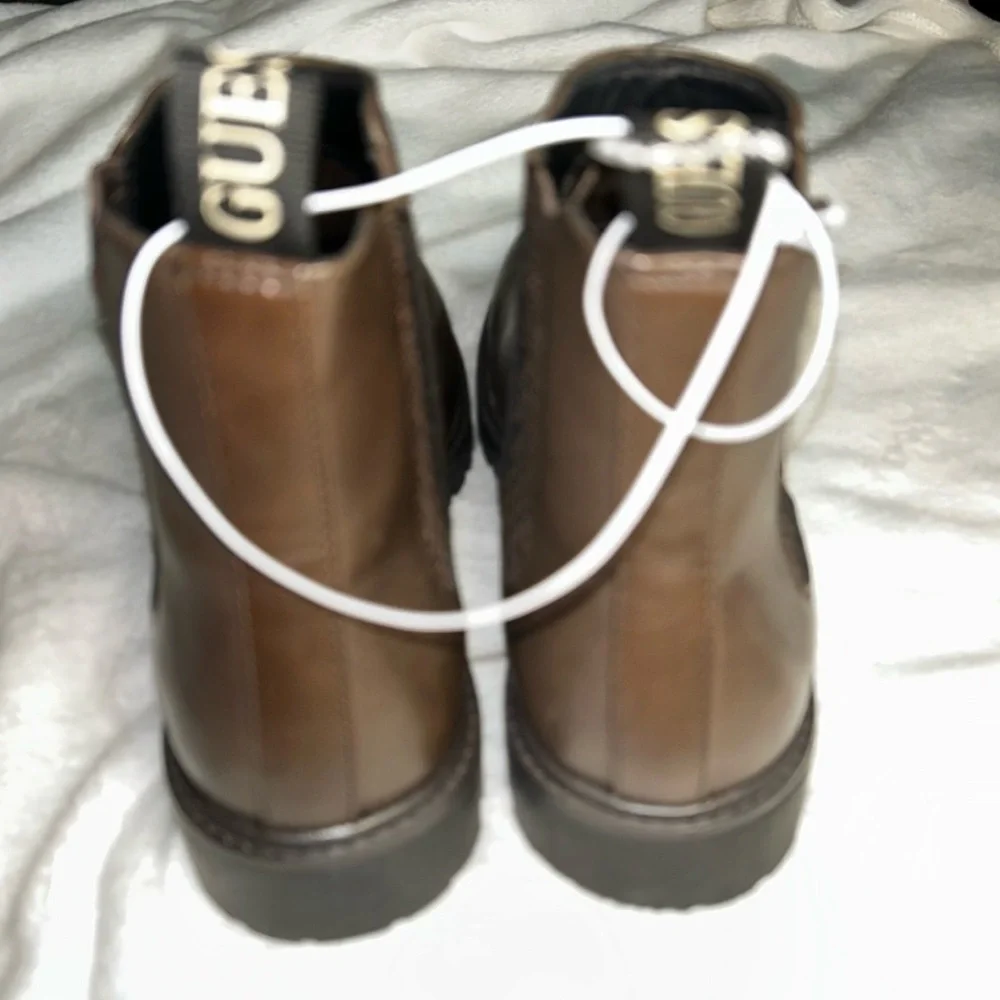 Guess Brown Ankle Boots with Slip-On Design
